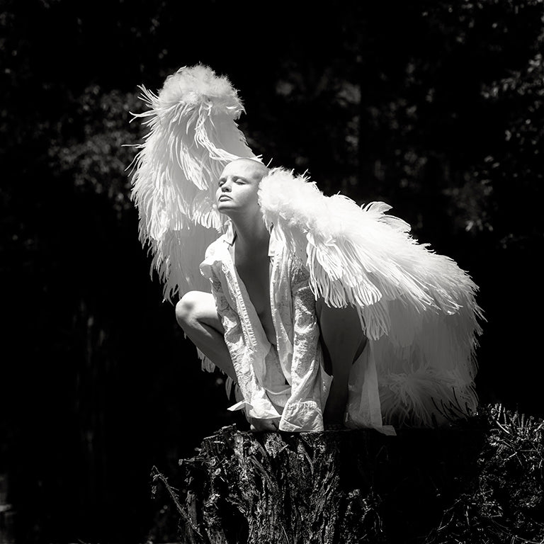 Portrait of a contemplative figure titled Gabriel by Millie Franz, archival photographic print, available at Ilkaa's Fine Art Gallery.
