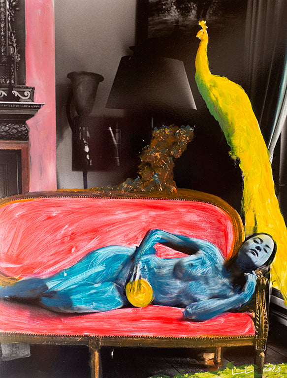 Figure with Peacock