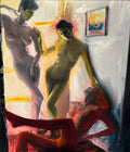 Pink, Yellow, Red Figure