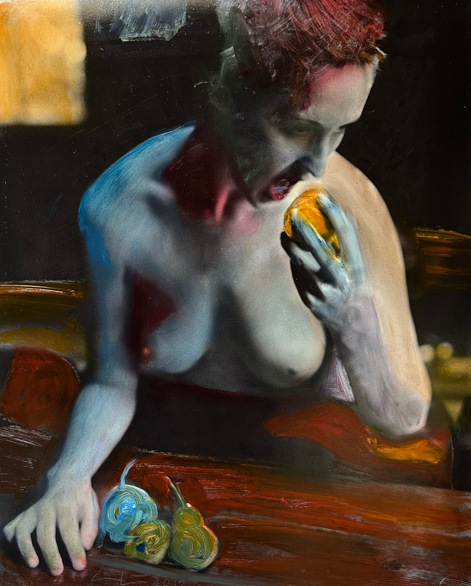 Figure Eating Pear