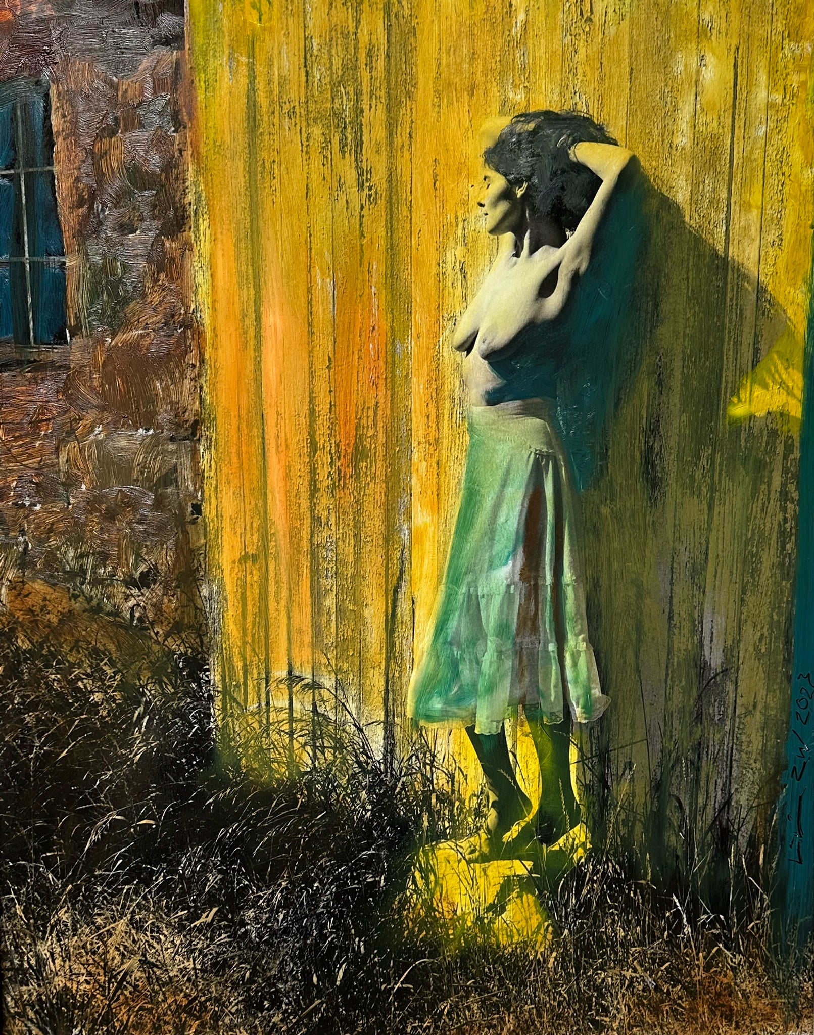 Girl, Yellow Fence